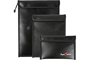 Fireproof Waterproof Money Document Bag - 3 Pack