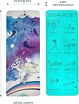 Myga Childrens Tapis de yoga, Tapis de Yoga, d'exercice et de fitness imprimé sur Eco-Friendly pour enfants, Caractéristiques 8 Poses de yoga sur le tapis inverse, non glissant, extra et multi-usages
