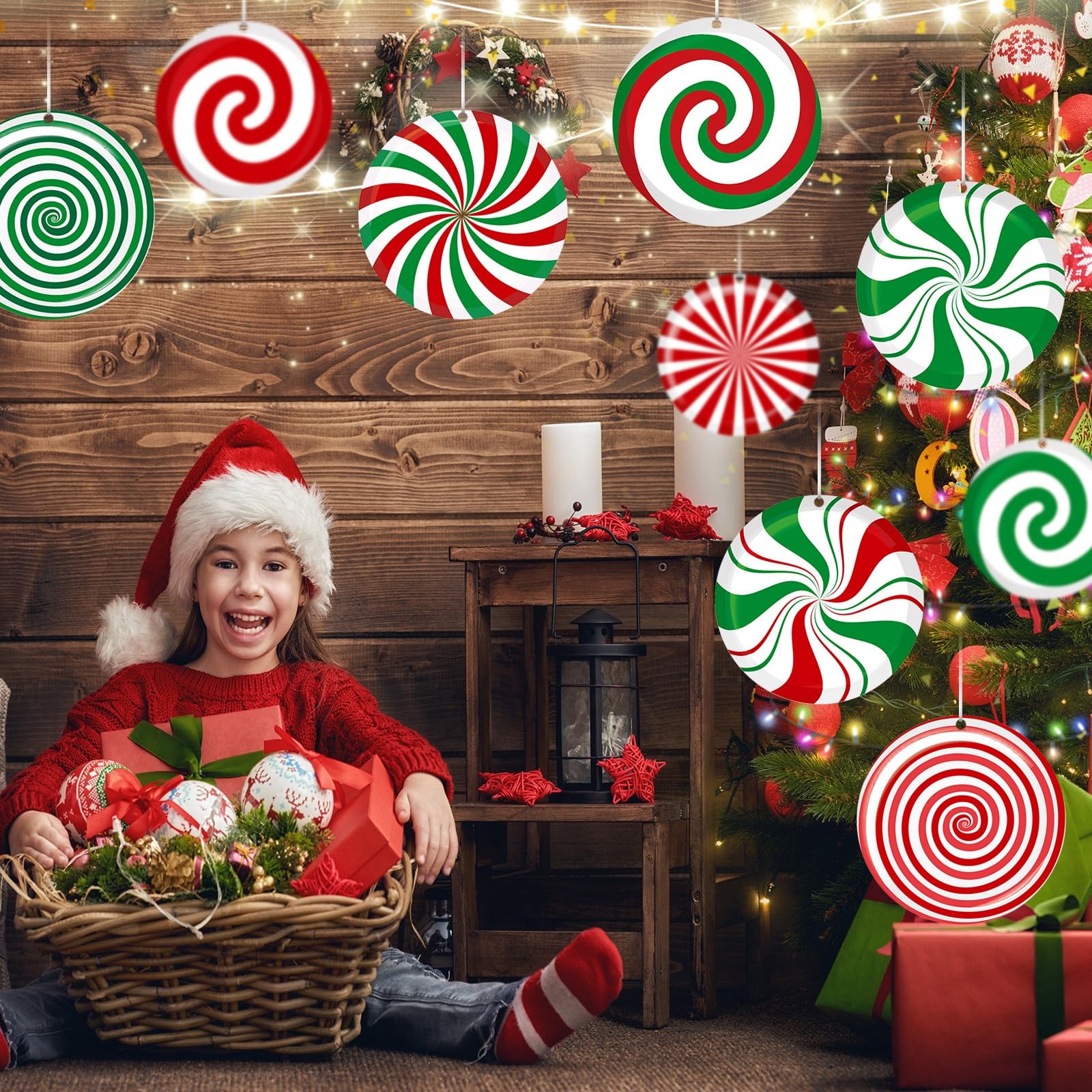 Huge Lollipop Christmas Ornaments 12 Pcs Large Christmas Candy