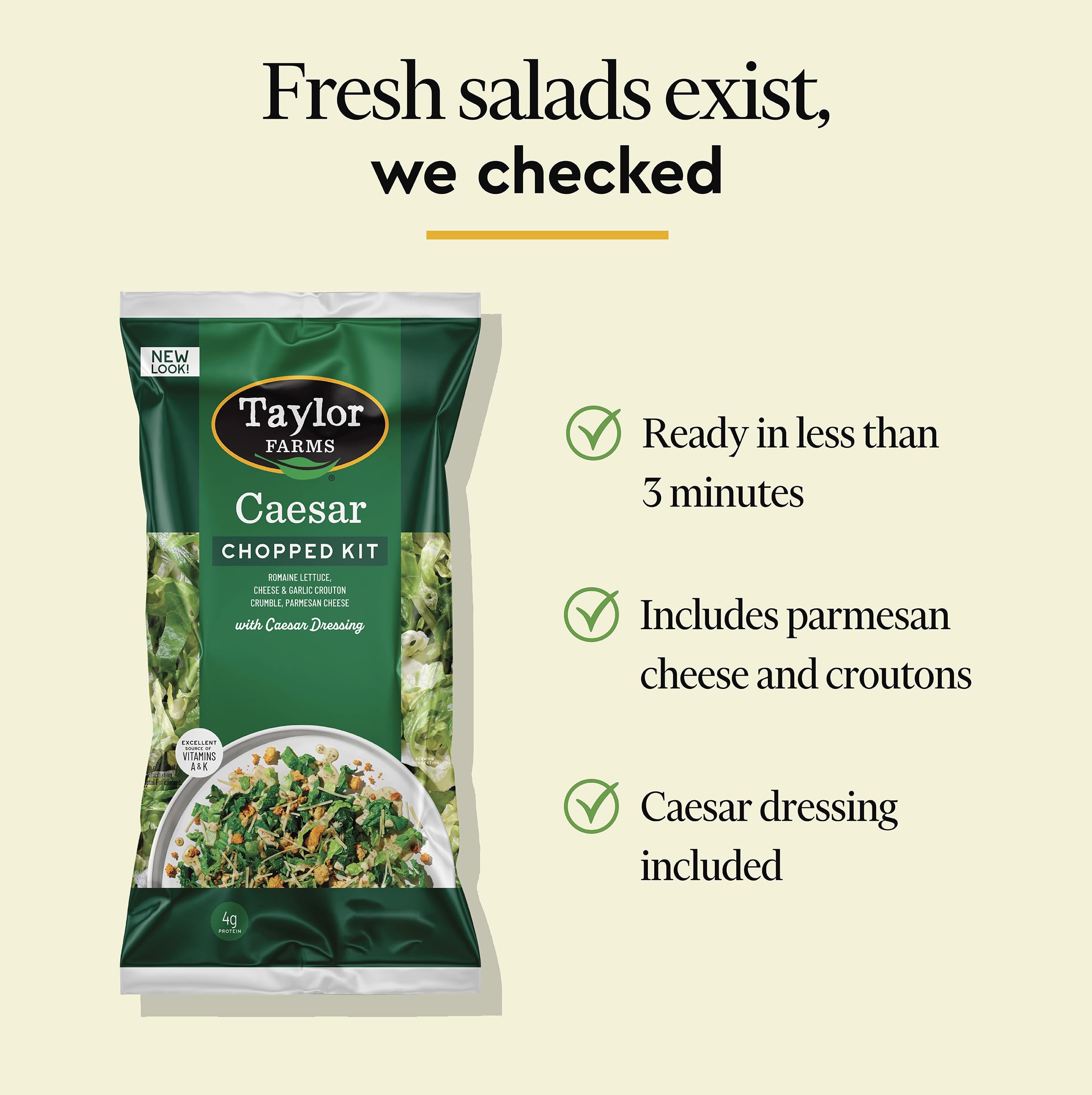 Taylor Farms Caesar Chopped Salad Kit 11 15oz — view 4