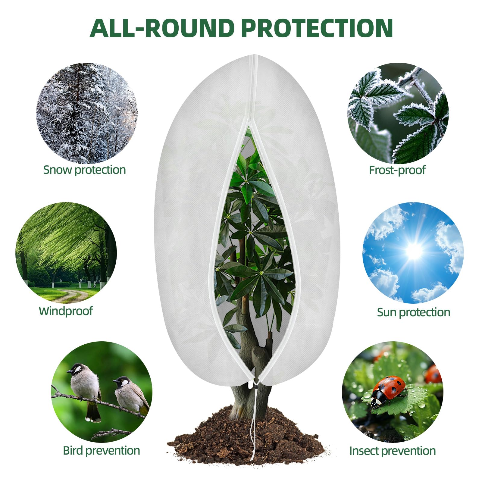 Jsdoin Housse Protection Hivernale Plantes Grand Format Anti Gel