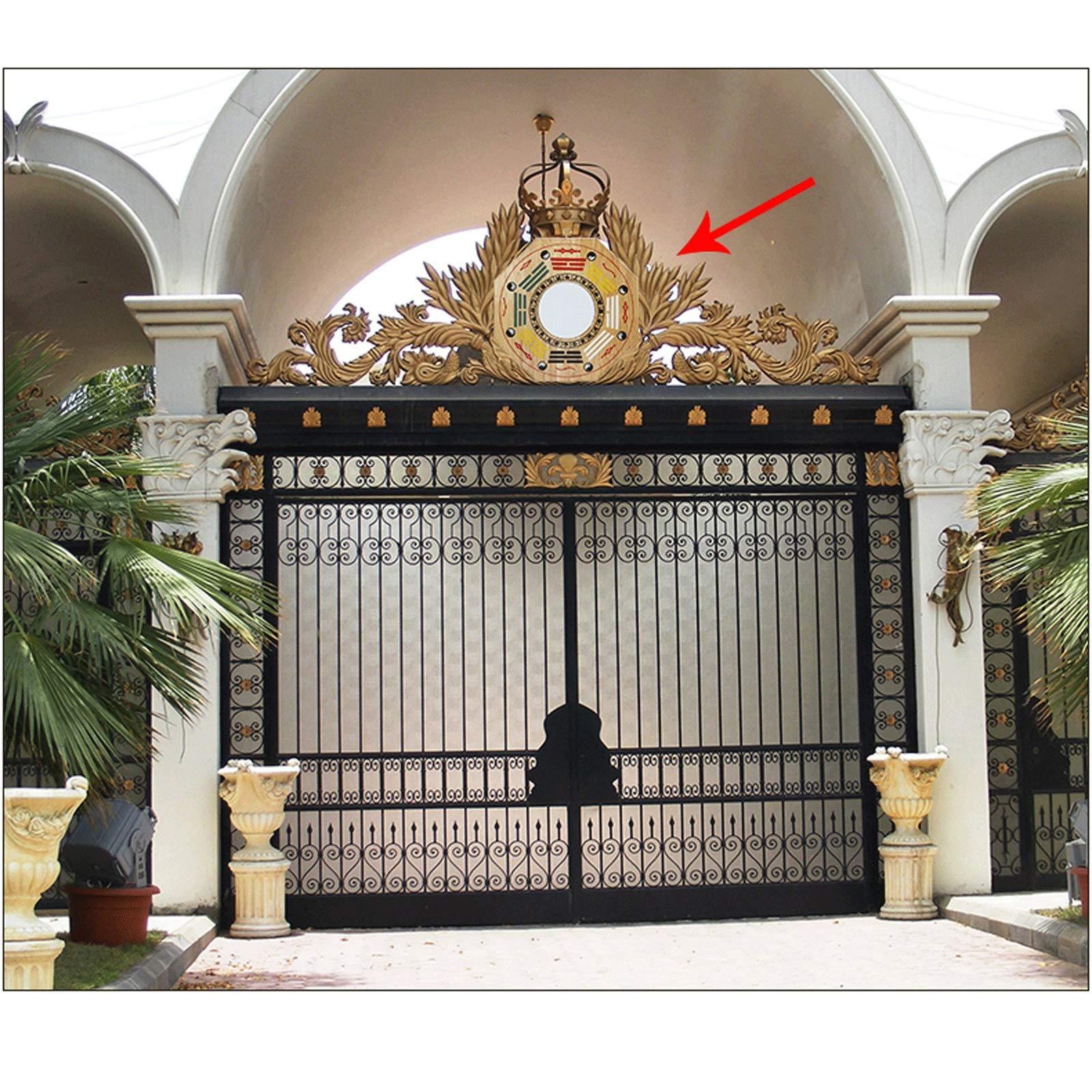 Specchio Concavo di Feng Shui Bagua Specchio Bagua realizzato in legno di pesca naturale, mirror cinese Feng Shui BAGUA for protezione (convesso) Per Ornamento di Affari della Decorazione