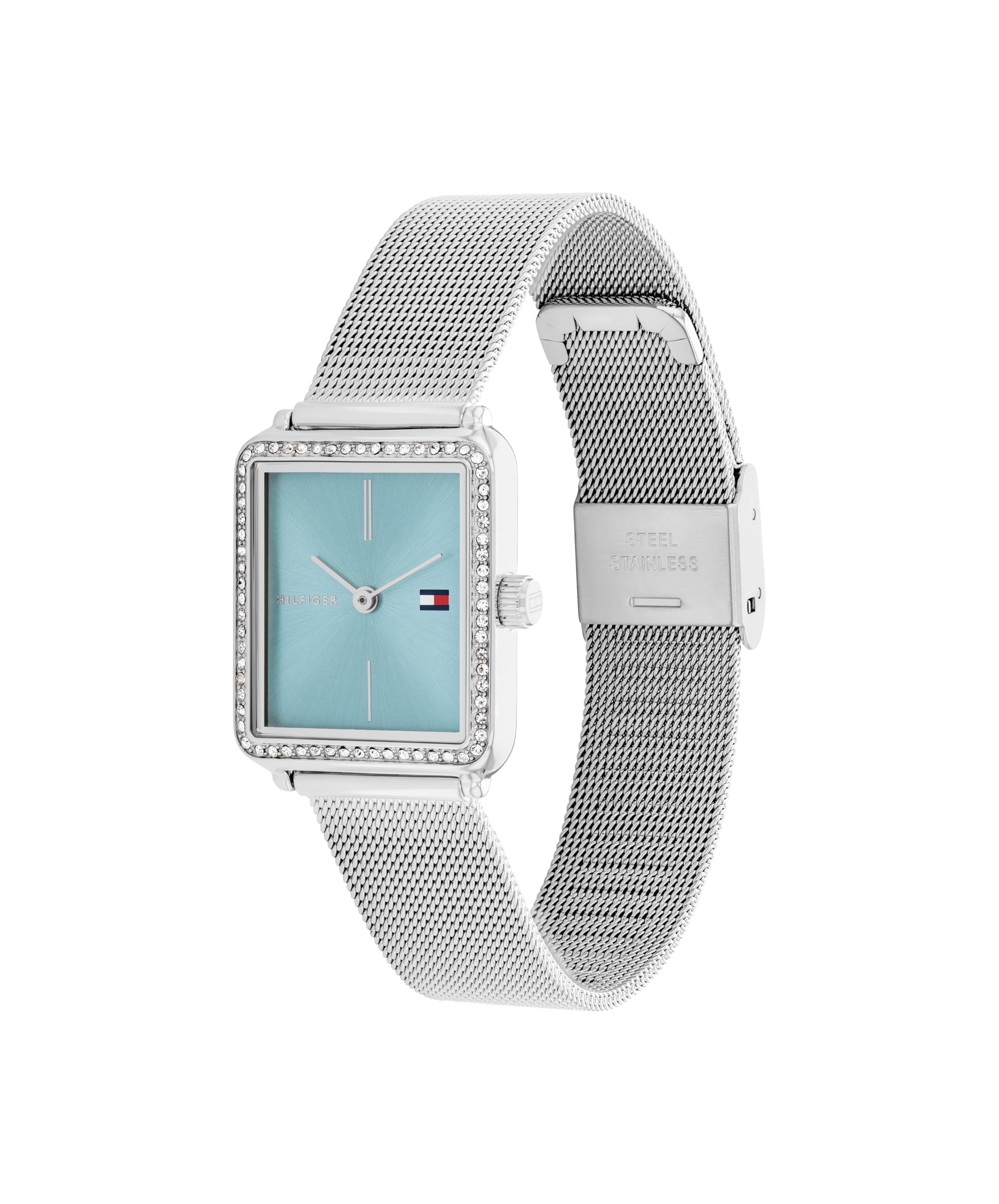 Tommy Hilfiger Zwei-Zeiger-Quarzwerk-Uhr für Damen mit Edelstahl-Mesh-Armband – Erhältlich in Roségold, Silber oder Gold