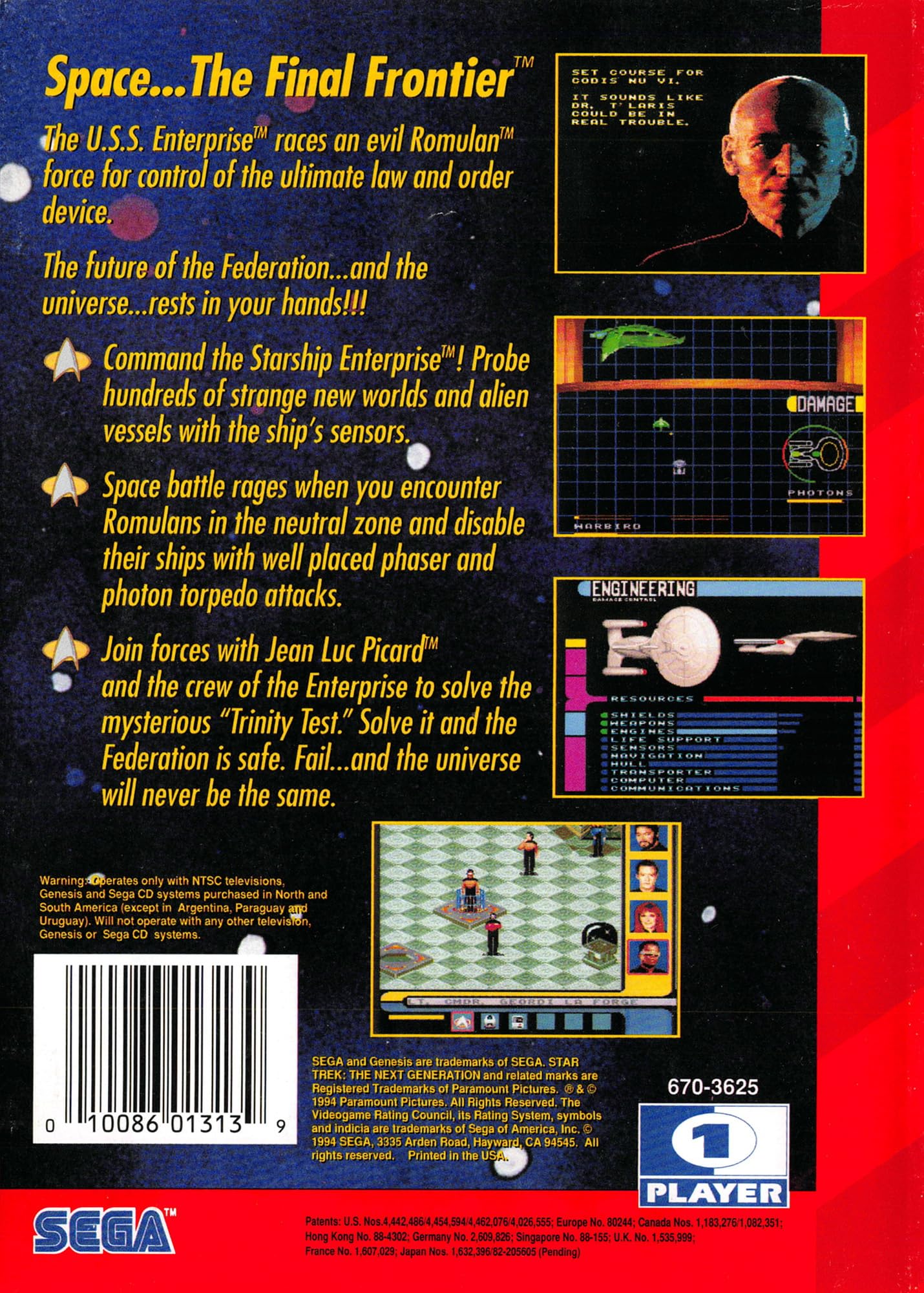 Amazon.com: Star Trek: The Next Generation - Sega Genesis (Renewed