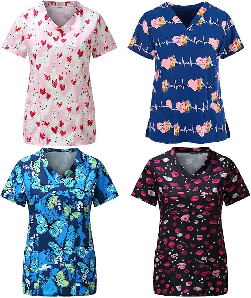 Amazon.ca Scrub Tops Clothing, Shoes & Accessories