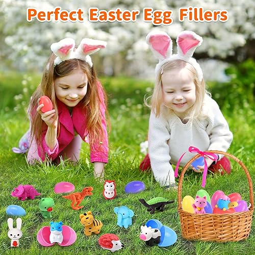 Miniatura 2 de Arscniek Paquete de 40 gomas de borrar 3D para rompecabezas de animales y alimentos para niños, gomas de borrar de lápiz mini desmontables