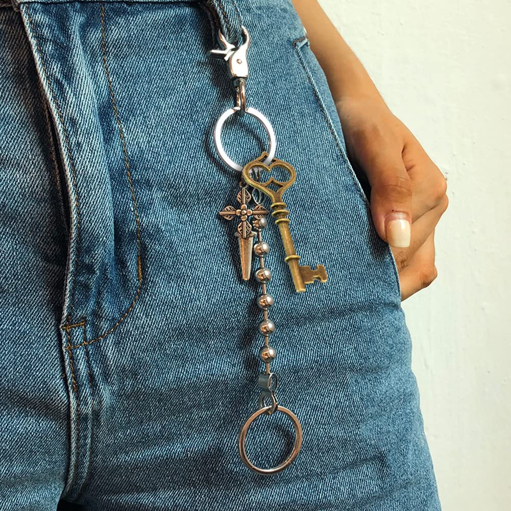 24 Pezzi Di Chiavi Scheletro Vintage In Bronzo – Ciondoli Steampunk Per Gioielli Fai Da Te – Portachiavi E Decorazioni Rustiche – Dimensioni 5-9 Cm
