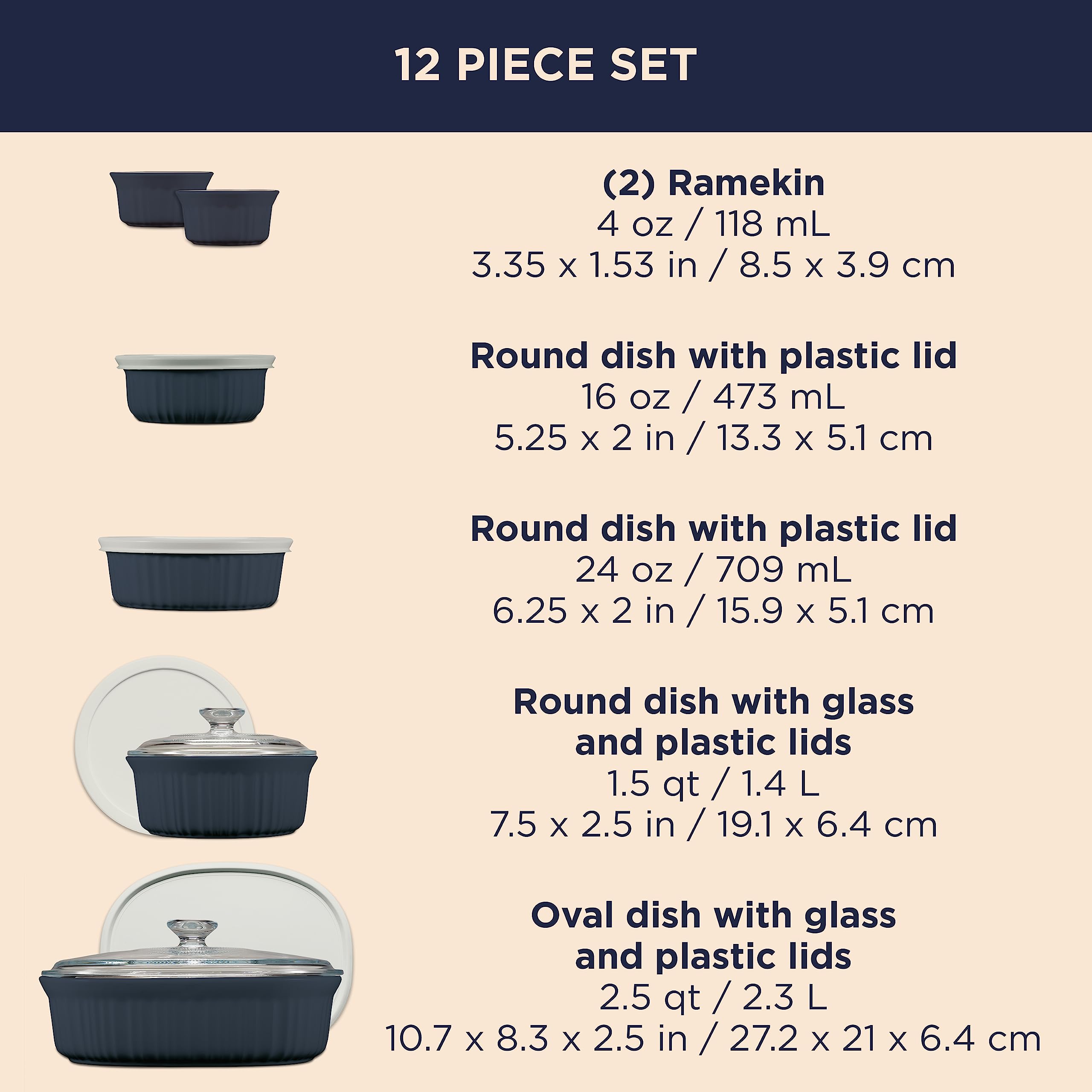 CorningWare Ceramic Bakeware Set