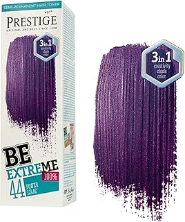 Vip's Prestige Be Extreme |Tóner Semipermanente para el cabello Color 44 Lila potente | Pigmento Puro | Da Color a Cabellos Decolorados o Canosos | Sin Amoniaco, Sin Parabenos y PPD