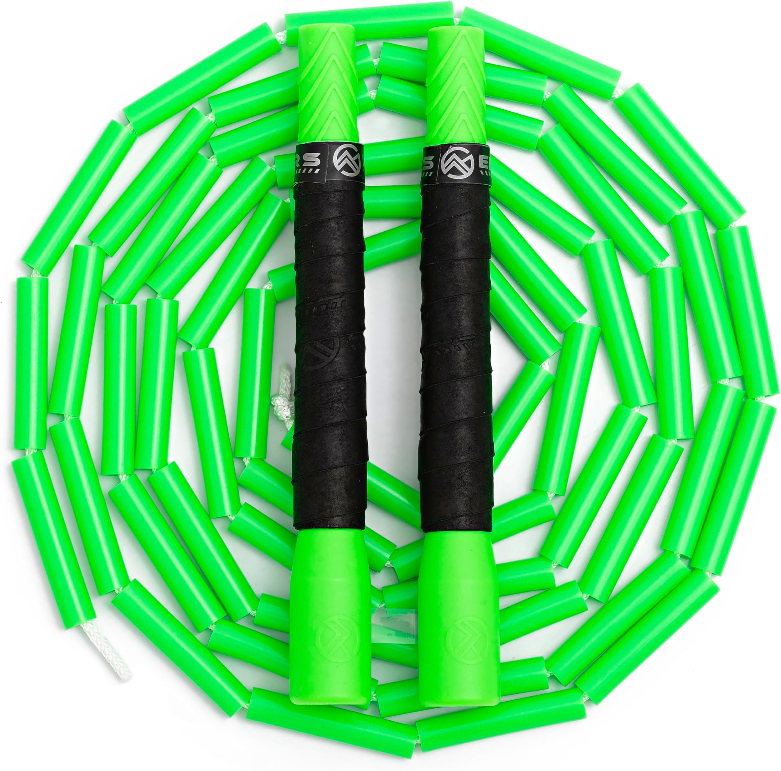 Elite Jumps Beaded Jump Rope Adult For Fitness - Beaded Heavy Skipping Rope for Exercise - Unbreakable Long Handles and Shatterproof Beads - Designed for Beginners or Pros - Heavy Beaded Exercise Jump