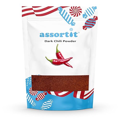 Culinary - Chili oscuro en polvo, 14 onzas, sin OMG, mezcla de especias de chile oscuro premium, ideal para tacos, nachos, enchiladas, chocolate