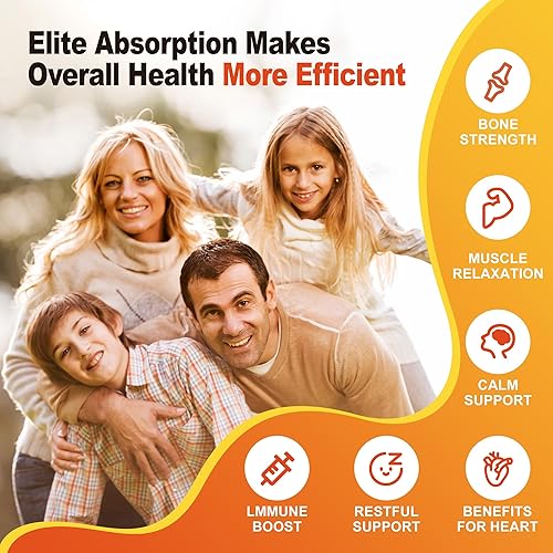 Miniatura 4 de Gomitas complejas de magnesio - Bisglicinato de magnesio de absorción de élite, quelato, L-treonato, surosomio, suplemento de malato para descanso,