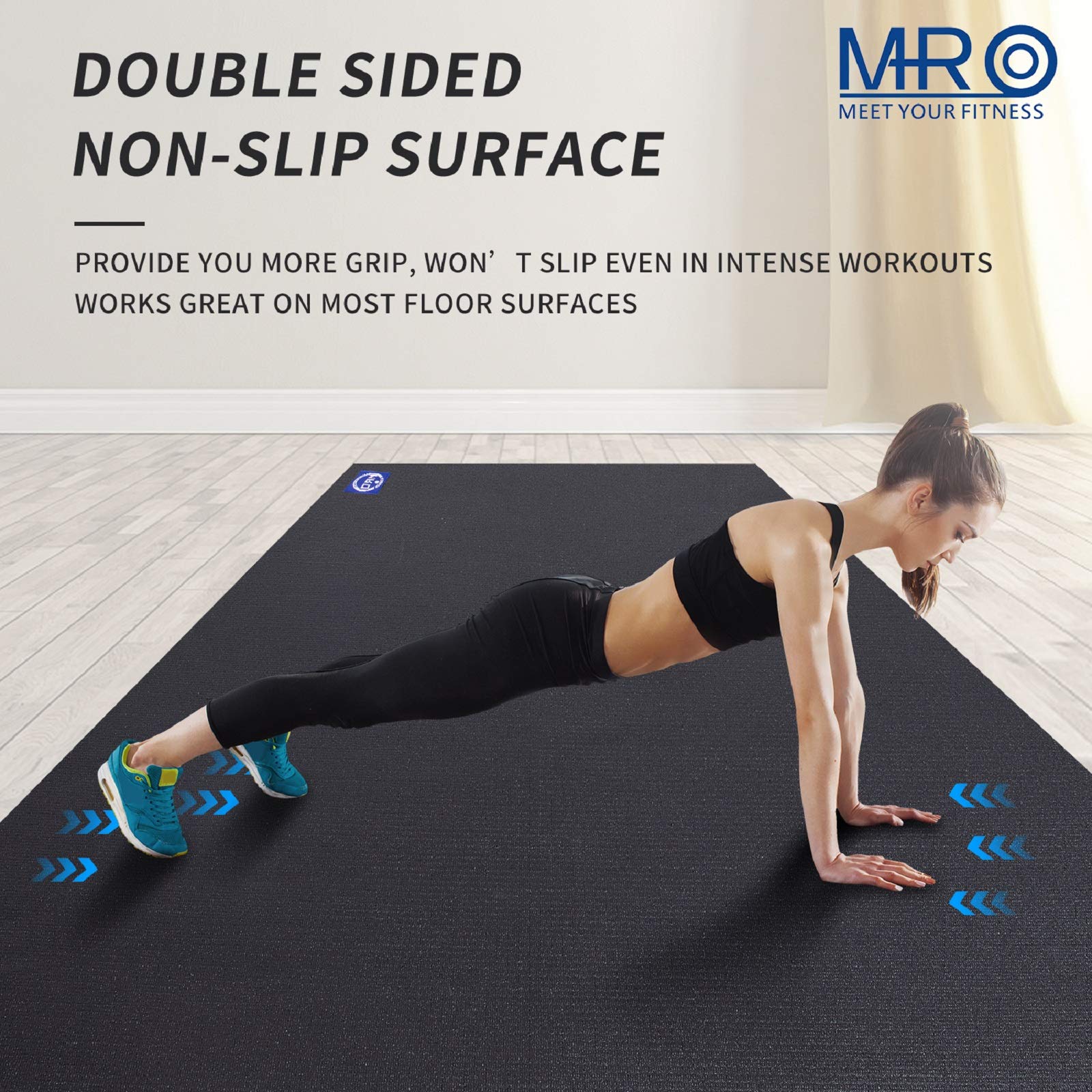 Extra Large Exercise Mat 9' x 6' x 7mm, HighDensity Workout Mats for