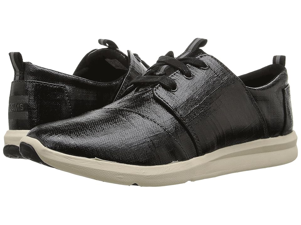 

TOMS Del Rey Sneaker (Black Patent Linen) Women's Lace up casual Shoes