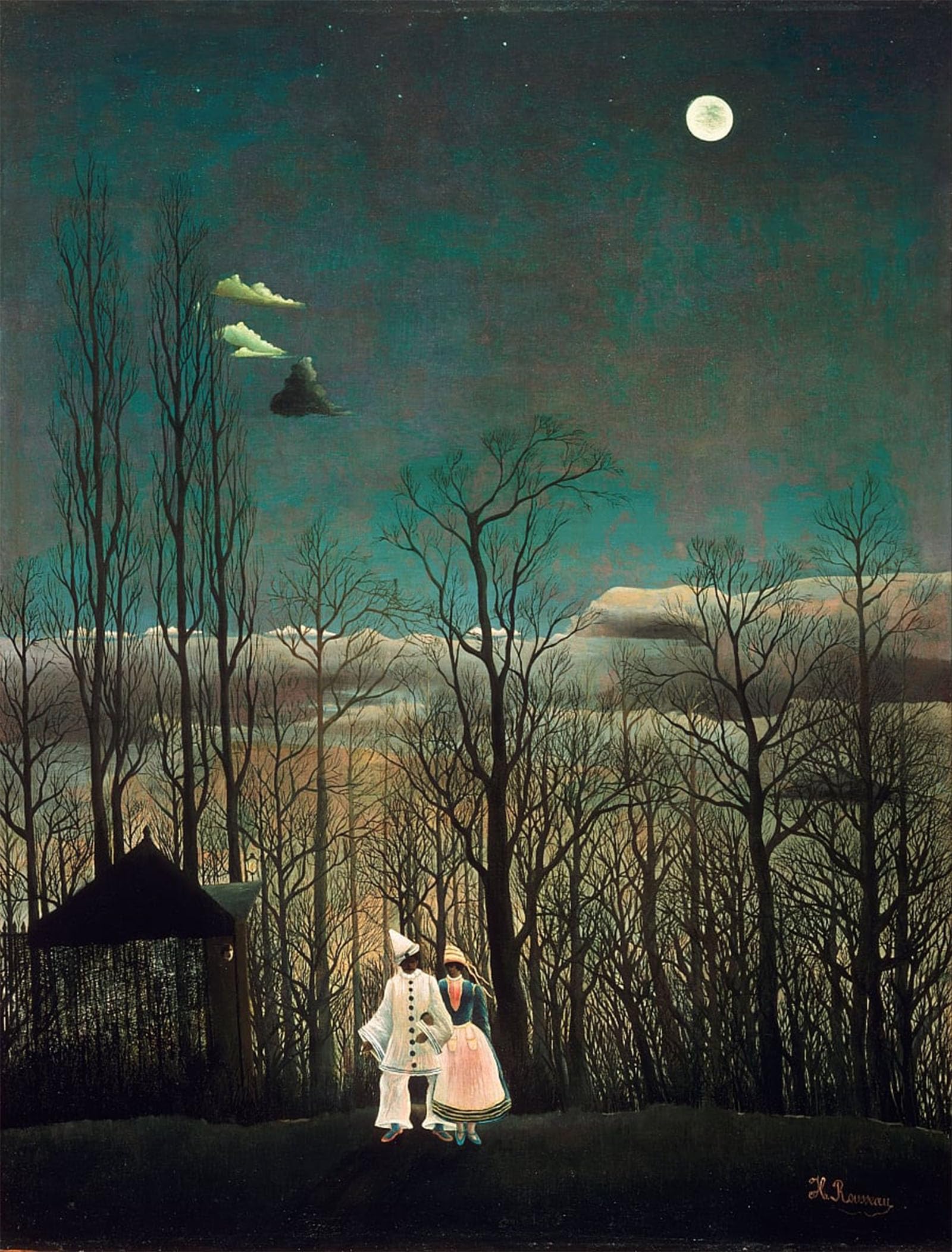 POSTERIIk Famous Modern Artwork Art Mural Carnival Evening by Henri Rousseau Oil Paintings Pictures for Home Decor 60x90cm