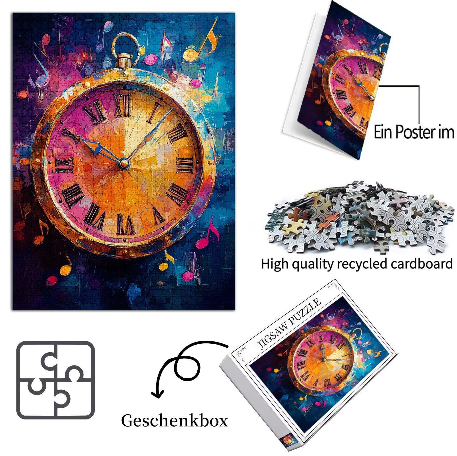 Puzzle dla dorosłych 3000 sztuk, puzzle 3000 elementów dla dorosłych, drewniana łamigłówka wymagająca gra z pudełkiem na prezent opakowanie do dekoracji domu dekoracja sypialni, prezenty dla kobiet