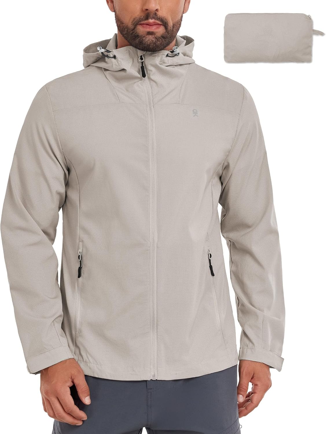 Little Donkey Andy Men's UPF 50+ Sun Protection Hoodie Jacket Lightweight Full Zip Hoodies Long Sleeve Shirts Hiking Fishing