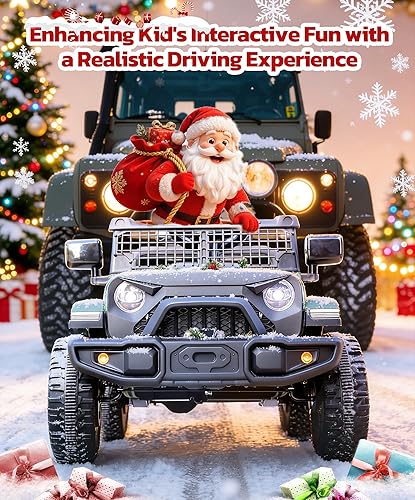 Miniatura 3 de ELEMARA Vehículo de paseo con Bluetooth para niños pequeños, vehículos con batería de 12 V para niños con control remoto, camión todoterreno