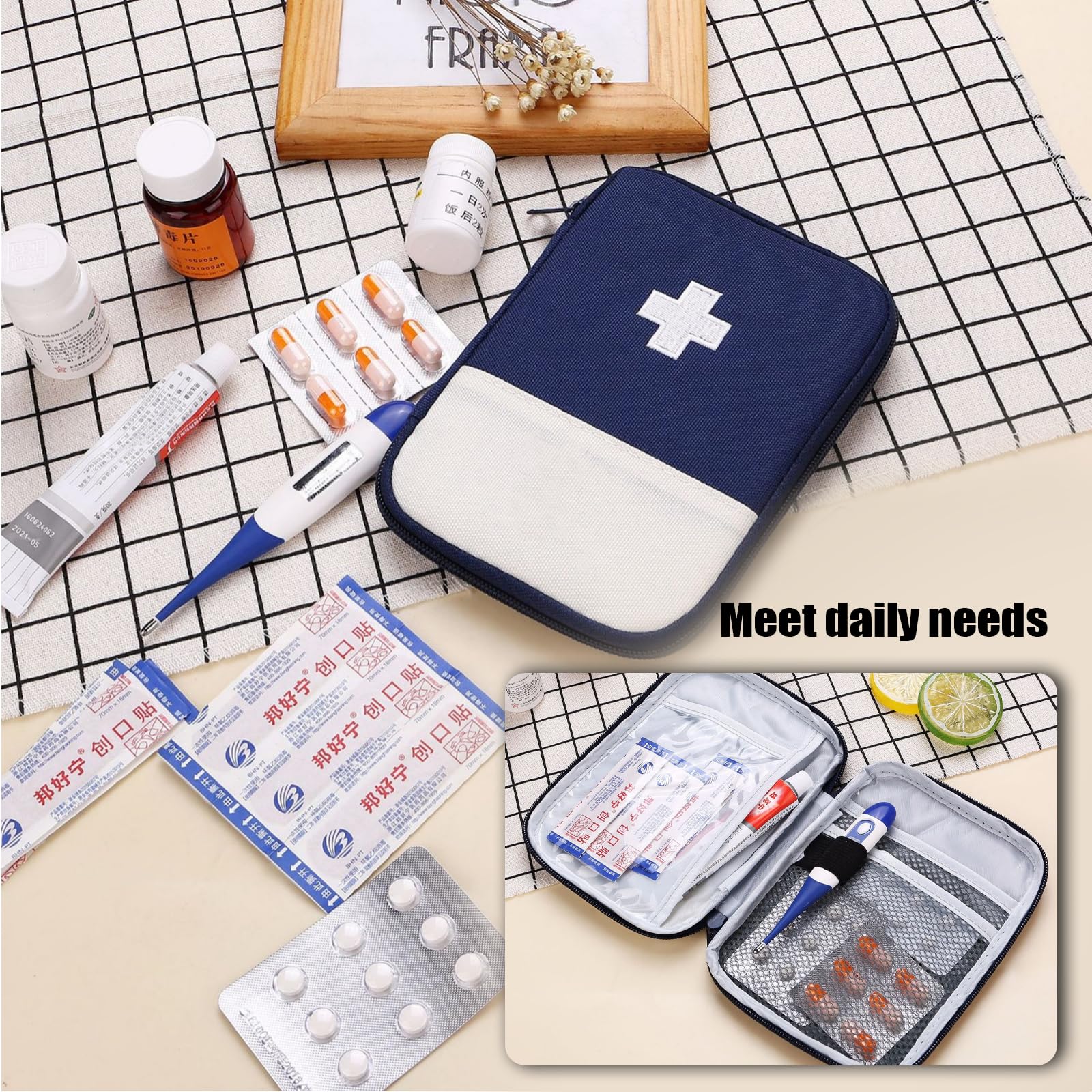 JSTHHTT 3 Pcs Botiquín de Primeros Auxilios, Bolsa de Medicina de Viaje, Mini Kit de Supervivencia Médico para Emergencias al Aire Libre