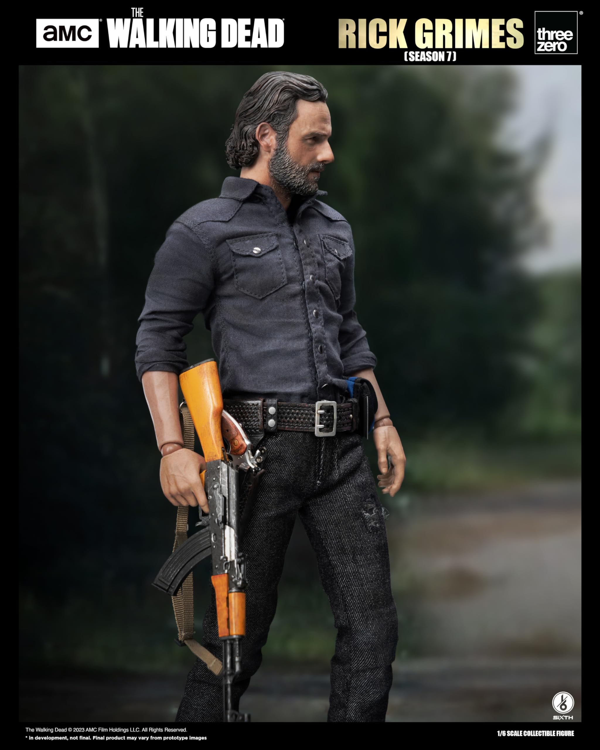 Amazon.com: Threezero The Walking Dead: Rick Grimes (Season 7) 1:6