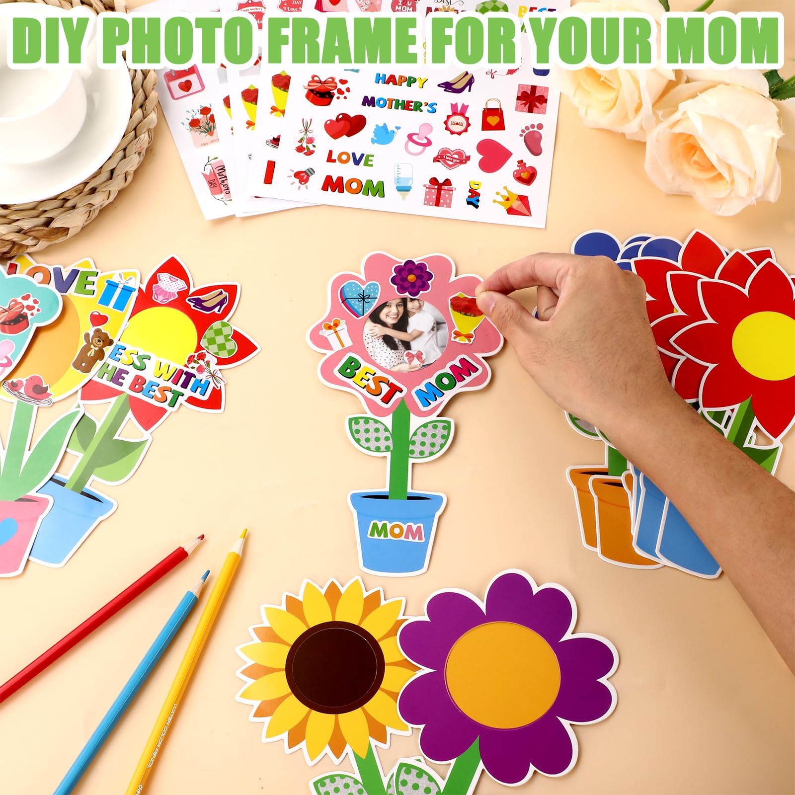 Picture Frame Craft Kit DoubleFill 30 Sets Religious Mother's Day