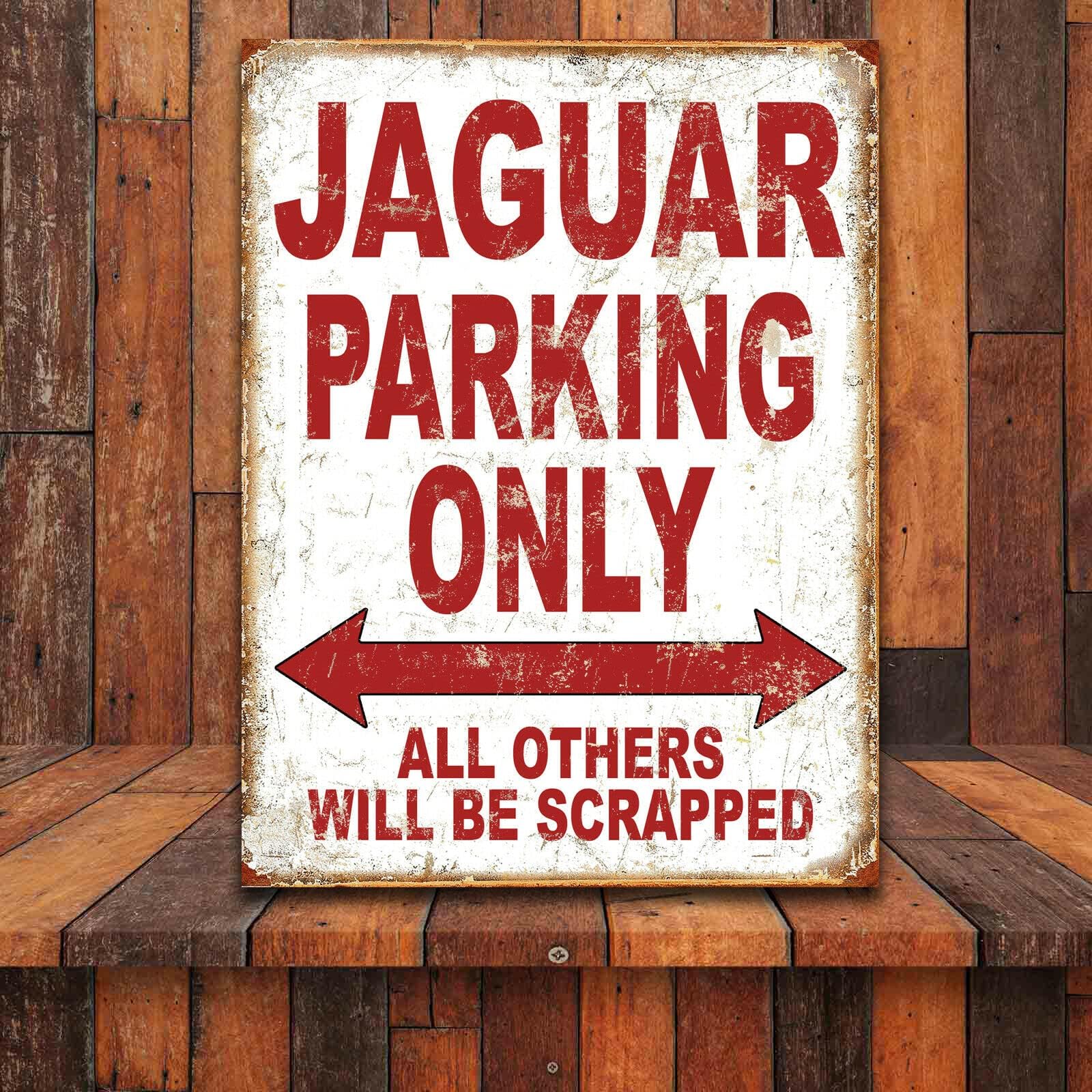 LBS4ALL Funny Jaguar Parking Only Retro tin metal sign nostalgic Art Gift