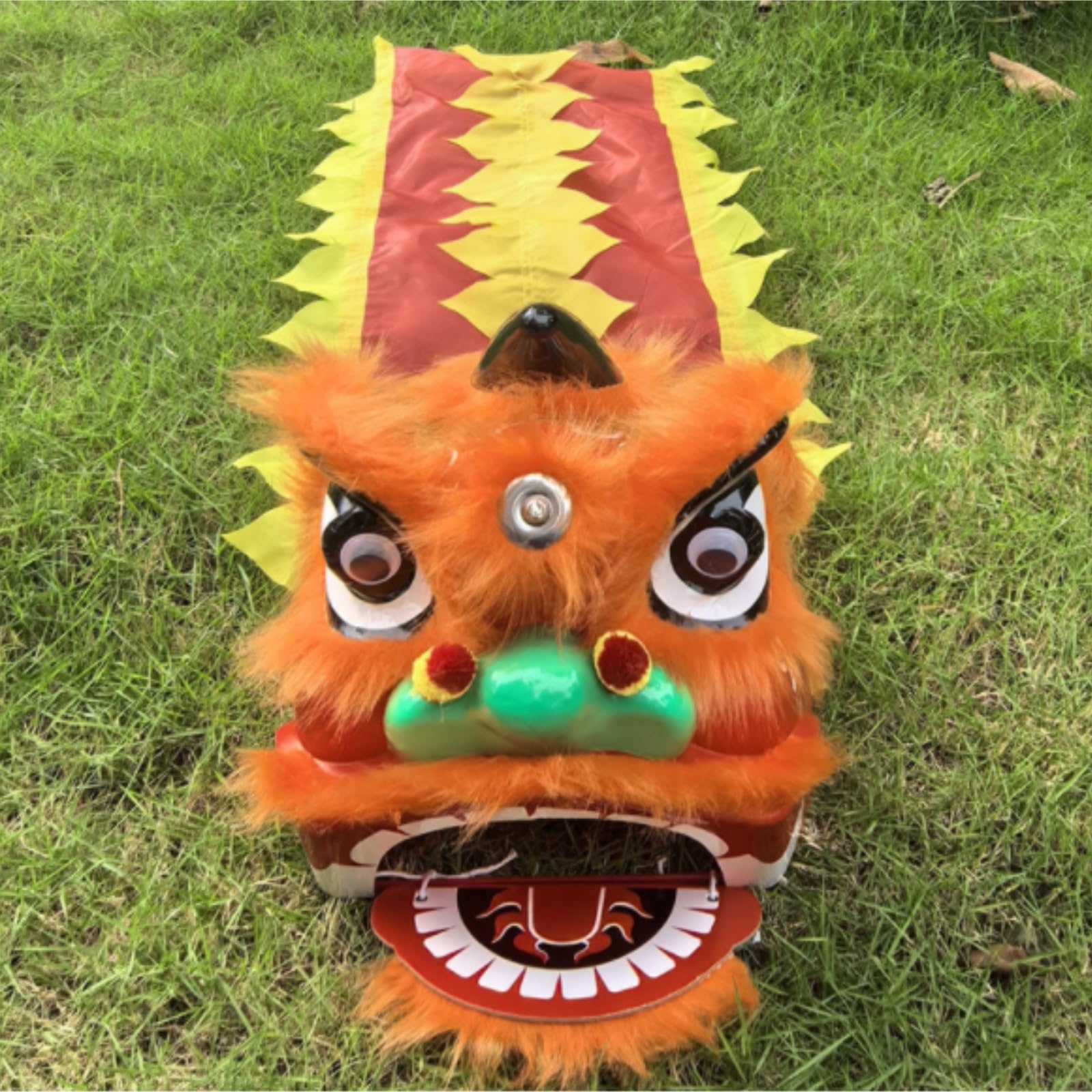 Drago Cinese per Feste Testa di Danza del Leone Colorata Drago Cinese Puntelli for Prestazioni Sport Tradizionali all'Aria Aperta Feste Cinesi in Italia(B)