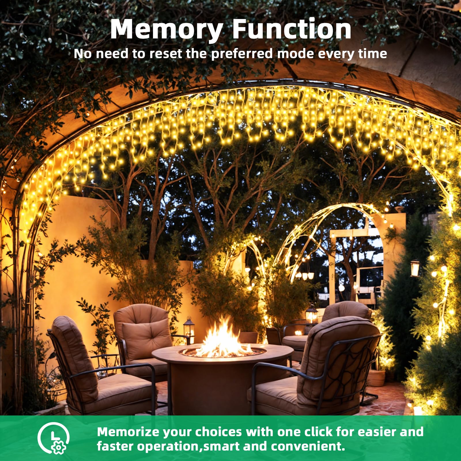 LEDYA Luci di Natale da Esterno, 19M 720 LED Tenda Luminosa Natale, Collegabile fino a 2, 8 Modalità, Impermeabile IP44, Decorazione Natalizia per Esterni per Feste, Giardino, Balcone, Finestra