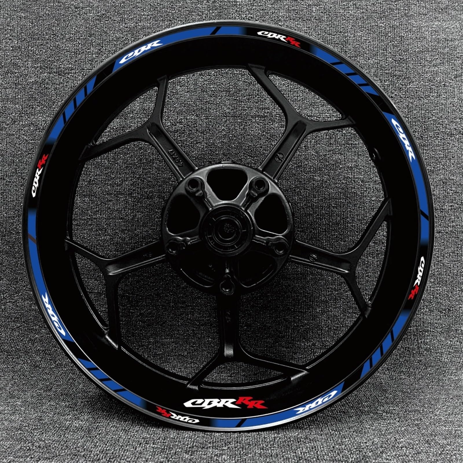Thick Edge Outer Rim Sticker Stripe Wheel Decals for REPSOL HRC CBR250RR CBR400RR CBR600RR CBR1000RR(Color1)