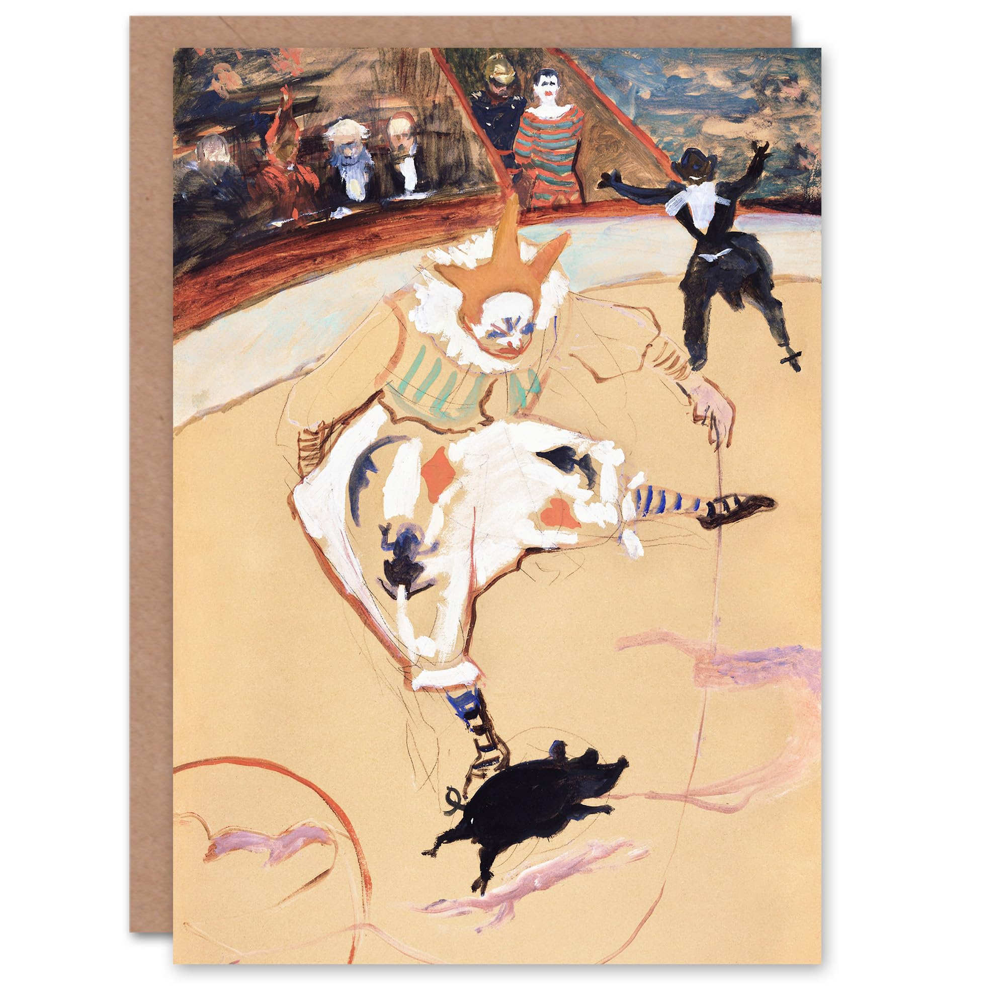 Artery8 Toulouse Lautrec Art Card Medrano Circus With a Piglet