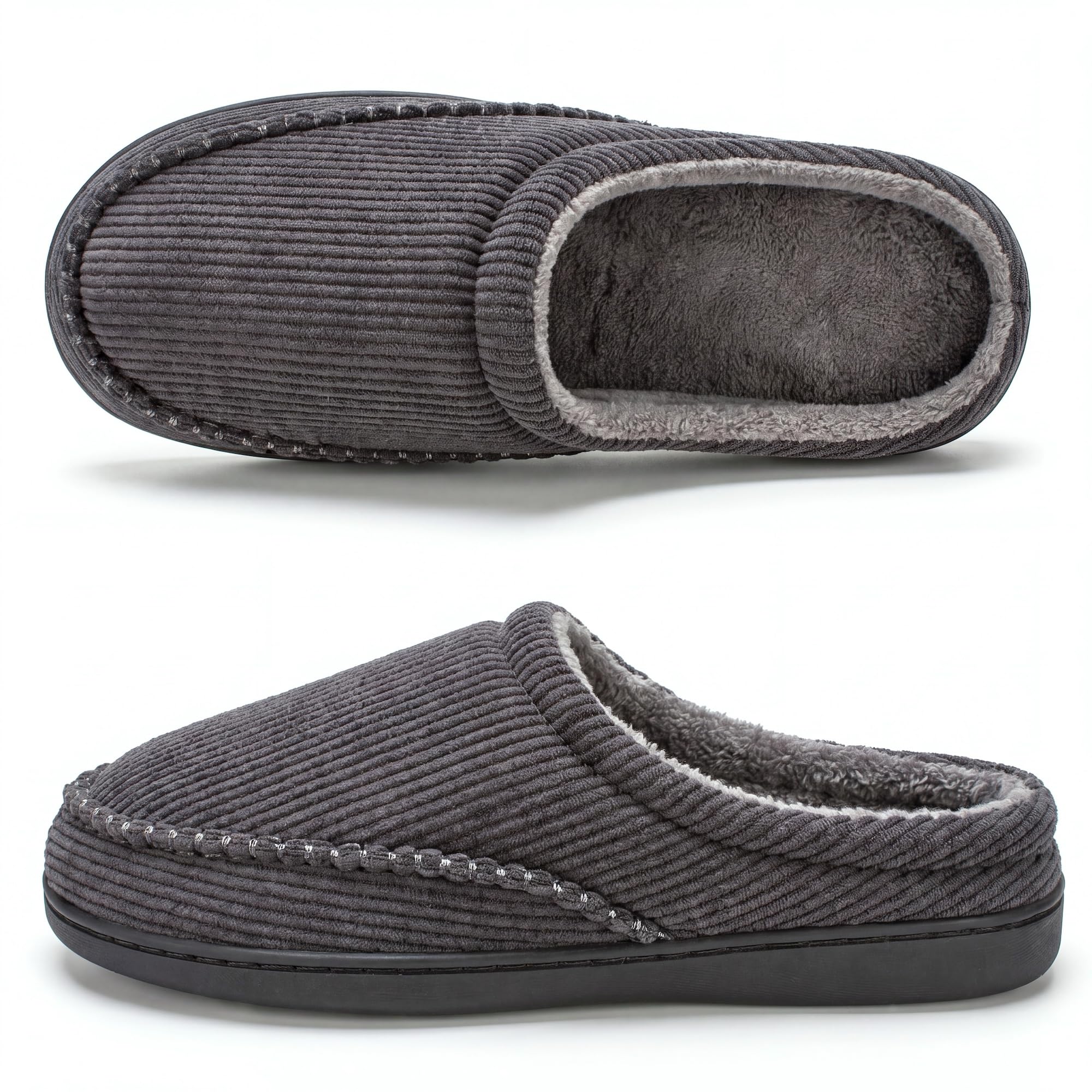 cosyone1997 Mens Slippers Memory Foam Non Slip Backless Moccasins