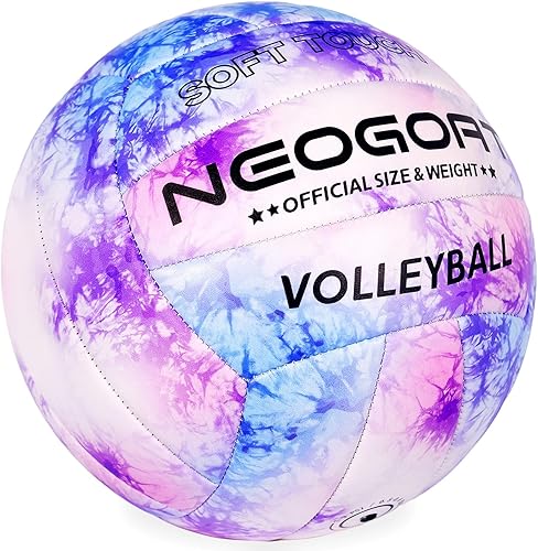 Miniatura 2 de Balón de voleibol morado para playa al aire libre, superficie gruesa de 0.118 pulgadas, piel suave, regalos oficiales de voleibol para jóvenes