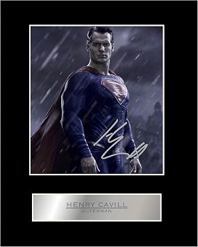 iconic pic Henry Cavill Signed Mounted Photo Display Superman Autographed Gift Picture Print