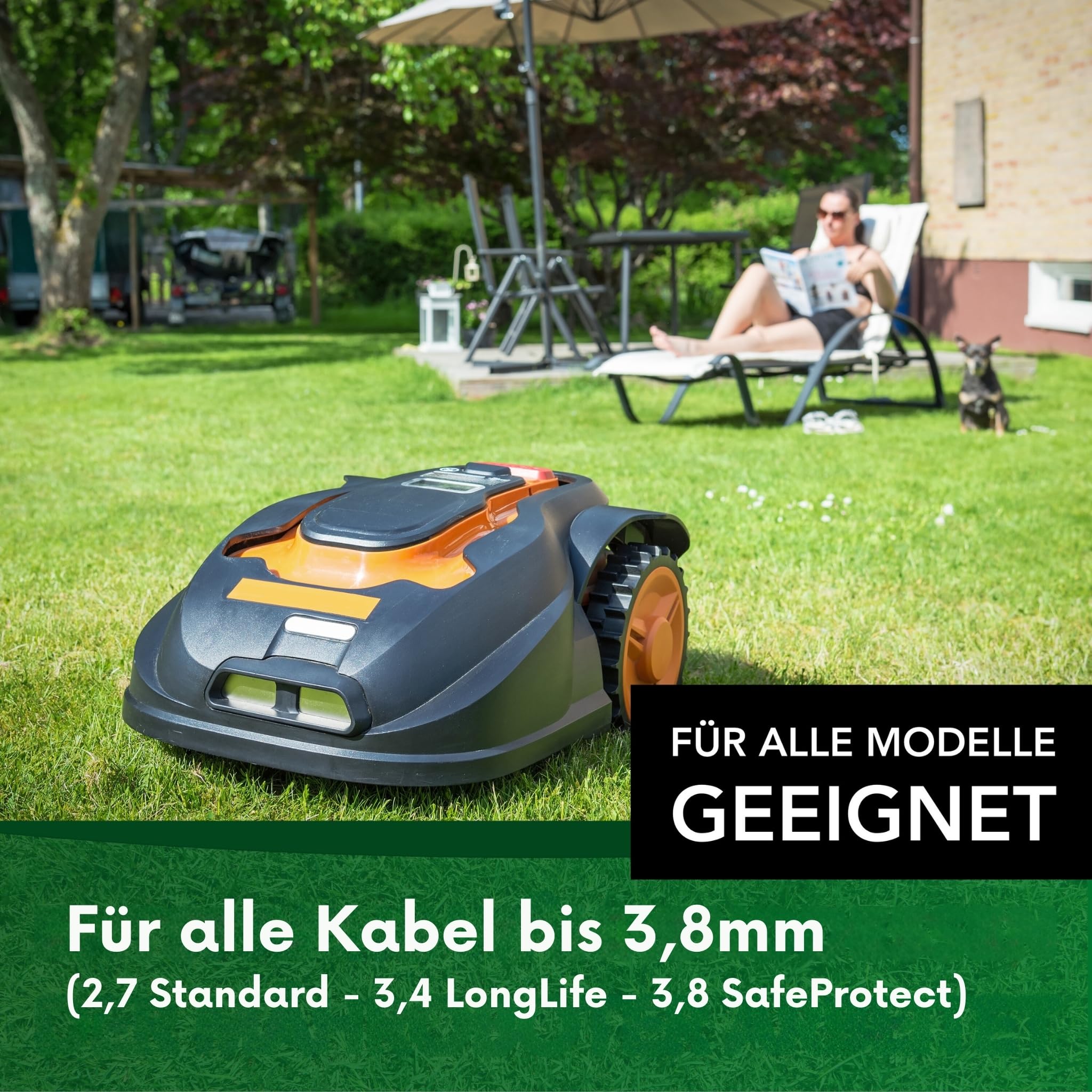 Genisys Conector de Cable - Compatible con Yardforce Amiro ® - Abrazaderas de conexión para reparación de Cables de Robot cortacésped - Resistente al Agua - Original 3M, Contenido:500x314