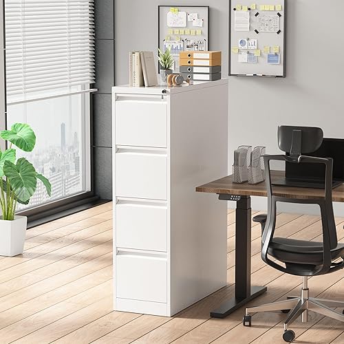 Miniatura 2 de Superday Archivador de 4 cajones, archivador vertical de 18 pulgadas de profundidad con cerradura, archivador de bloqueo para oficina en casa,
