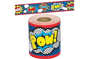 Inspiring Superhero Border Trim for Classrooms: Teacher Created Resources Superhero Straight Rolled Border Trim