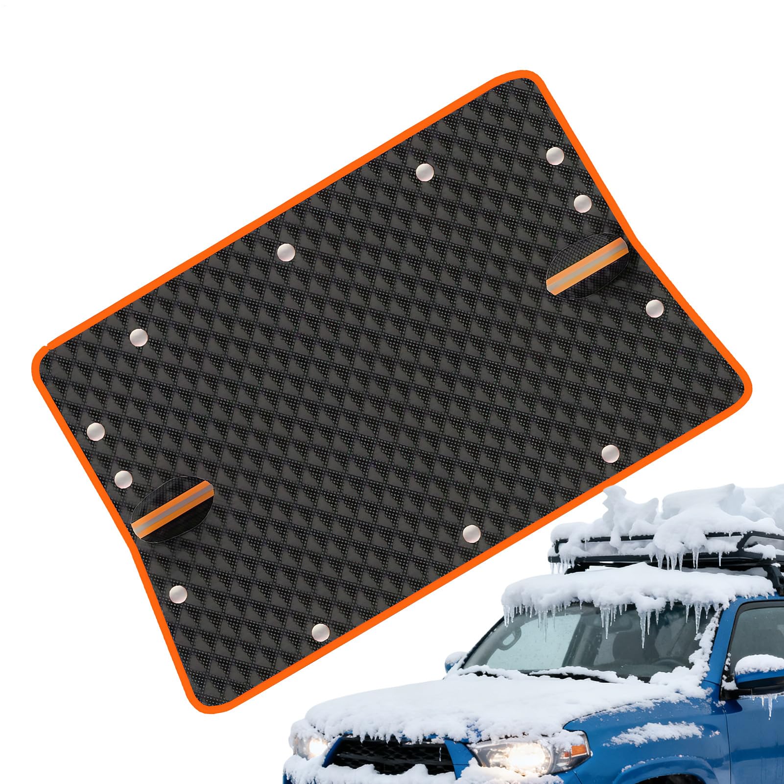 Cubierta de nieve para parabrisas magnética e impermeable para coche con correa ajustable 8