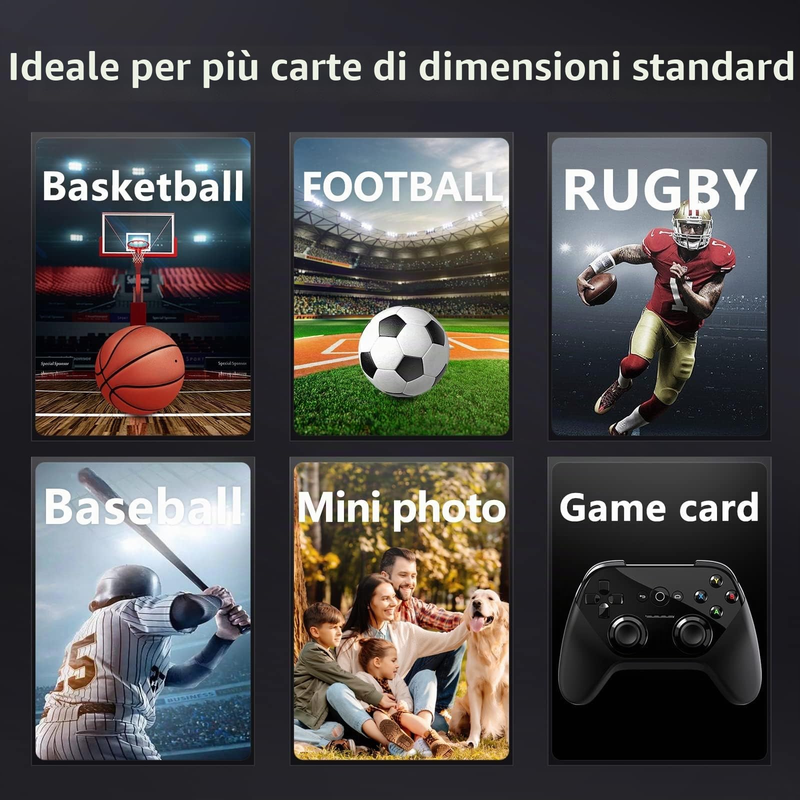 Mlikero 500 Bustine Protettive Morbide, 66 x 91 mm Card Sleeves Bustine Carte Standard per Carte Collezionabili, Sportive (Nero)