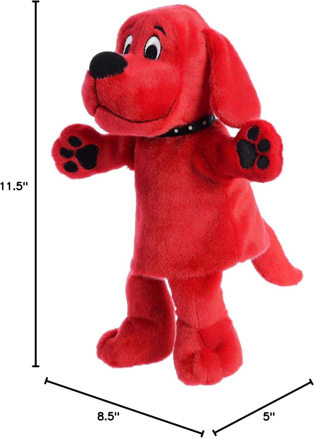 Aurora® Playful Clifford® Clifford Hand Puppet Stuffed Animal - Childhood Nostalgia - Lasting Companionship - Red 12 Inches