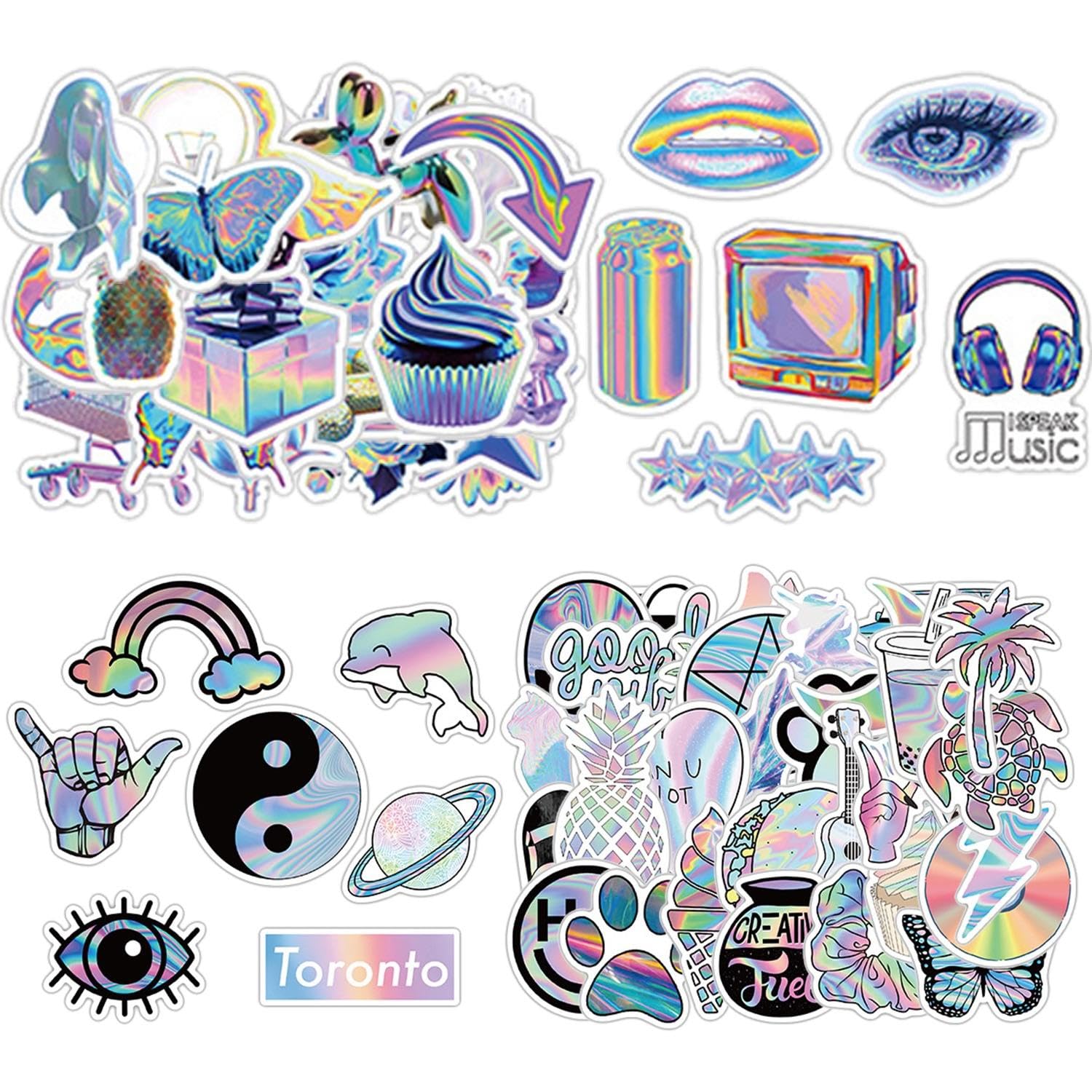 100 Aesthetic Sticker Set, Sticker Set, Laptop Sticker Aesthetic ...