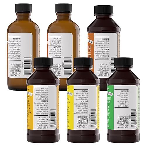 Miniatura 9 de LorAnn Paquete variado de emulsión de panadería almendra mantequilla de vainilla limón pastel de princesa y galleta terciopelo rojo fresa botella de