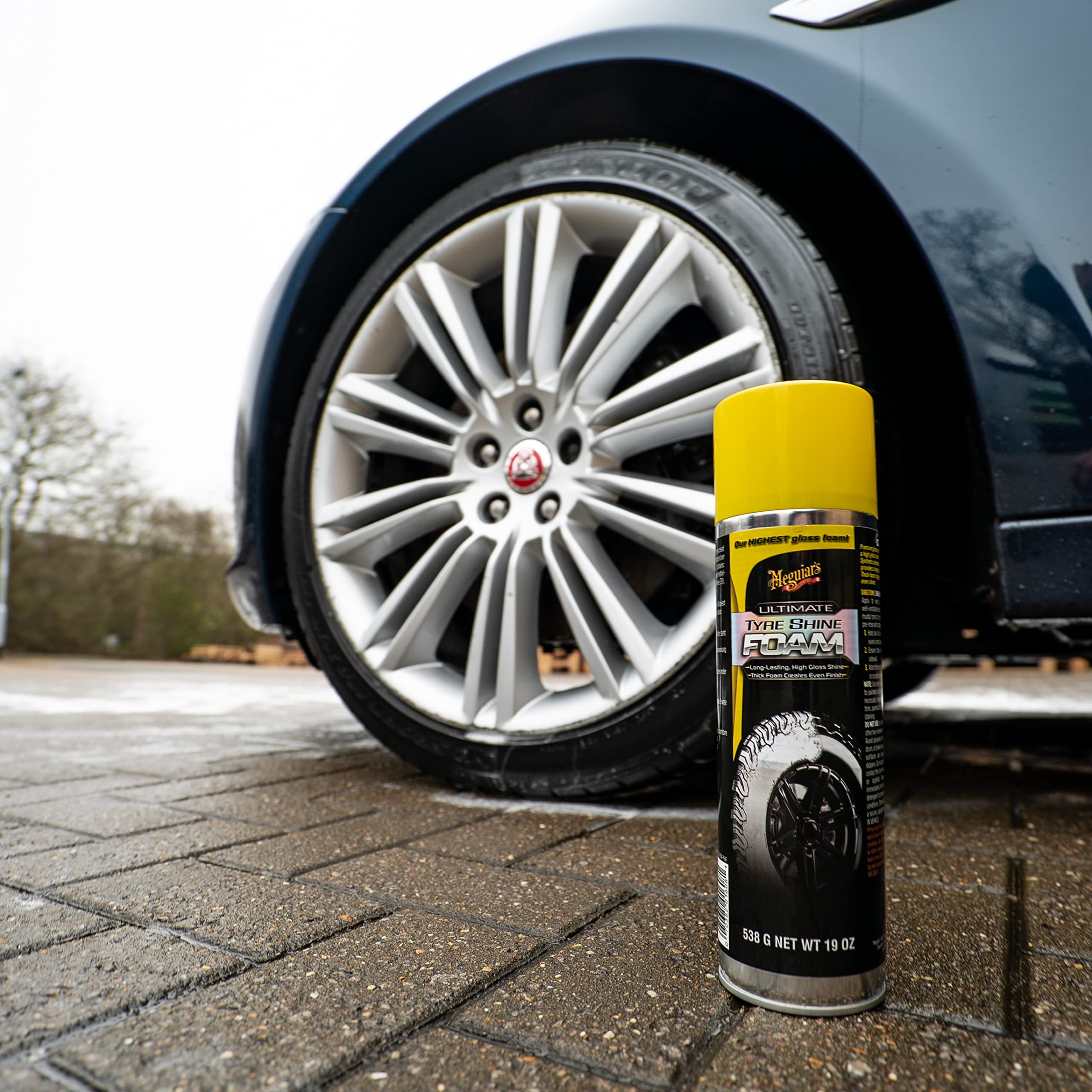 Meguiar's G210419EU Brillant Pneus 538 ml, Brillance et protection durable des pneus, Noir