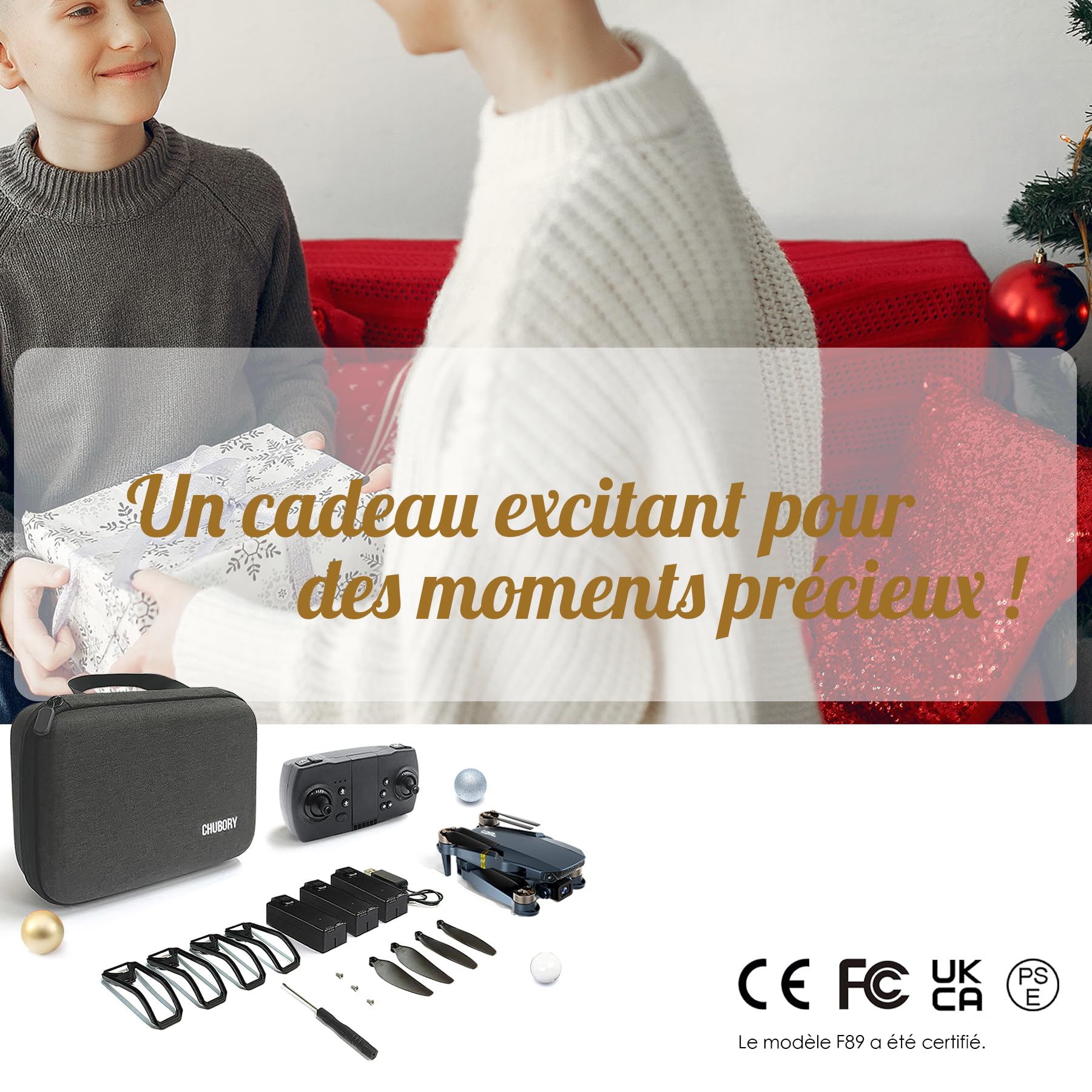 Drone avec caméra 4K UHD pour adultes et débutants, 84 min de vol (3 batteries), portée 800 m, moteur sans balais, maintien d’altitude automatique, suivi auto, WiFi FPV, quadcoptère pliable