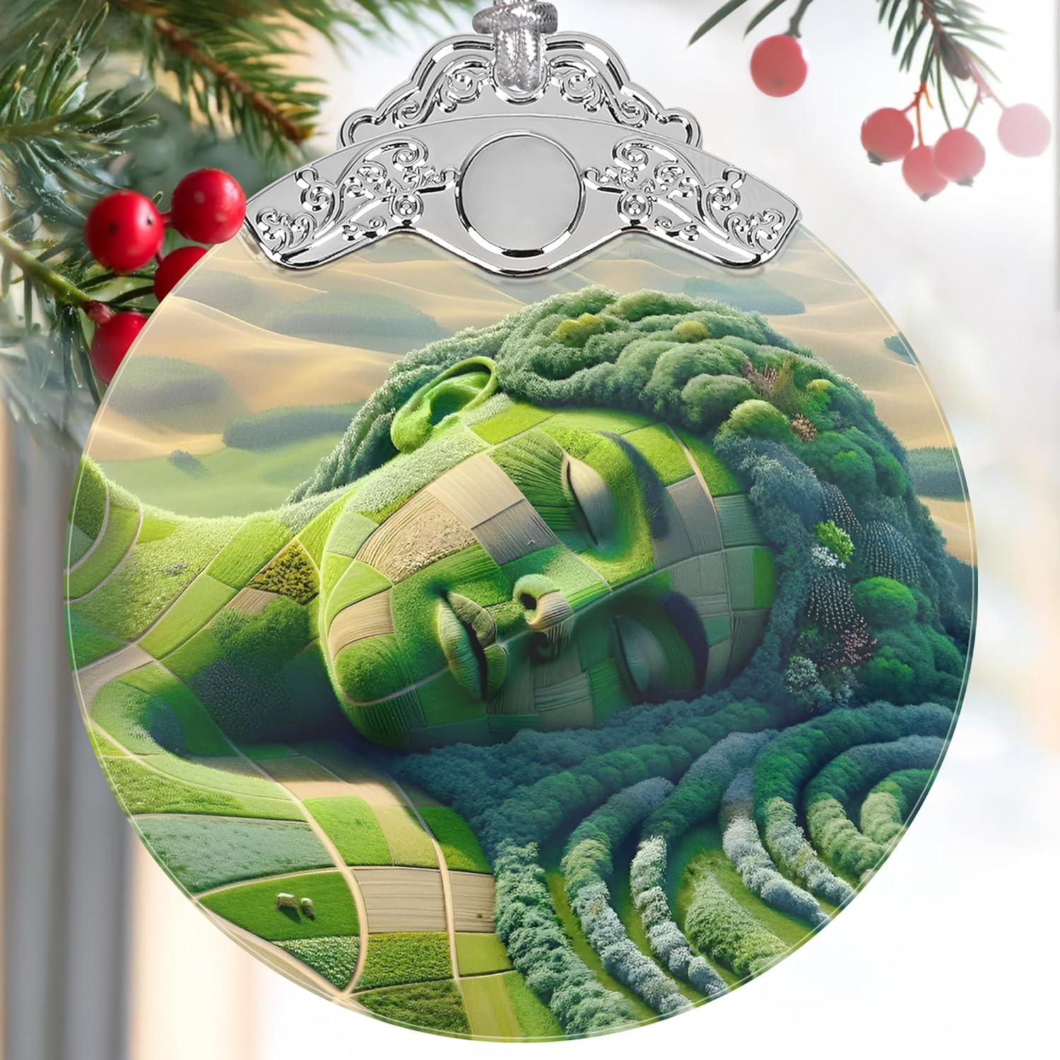 2024 Ornaments for Christmas Tree, Christmas Ornament, Stained Glass, Holiday Decor, Christmas Tree Decoration, Gift Christmas 2024, Gift Idea, Gift Exchange, Gifts for Friends - Mother Earth