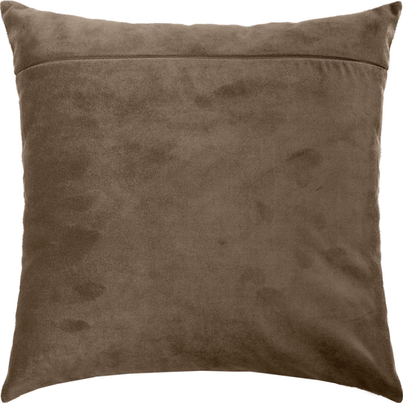 Brvsk Cacao. Velvet Backing for Throw Pillow Kits 16 × 16 inches (with Zipper) from Europe