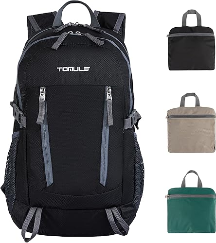TOMULE Mochila pequeña de senderismo de 25 L, mochila de viaje, resistente al agua, mochila de camping para mujeres y hombres