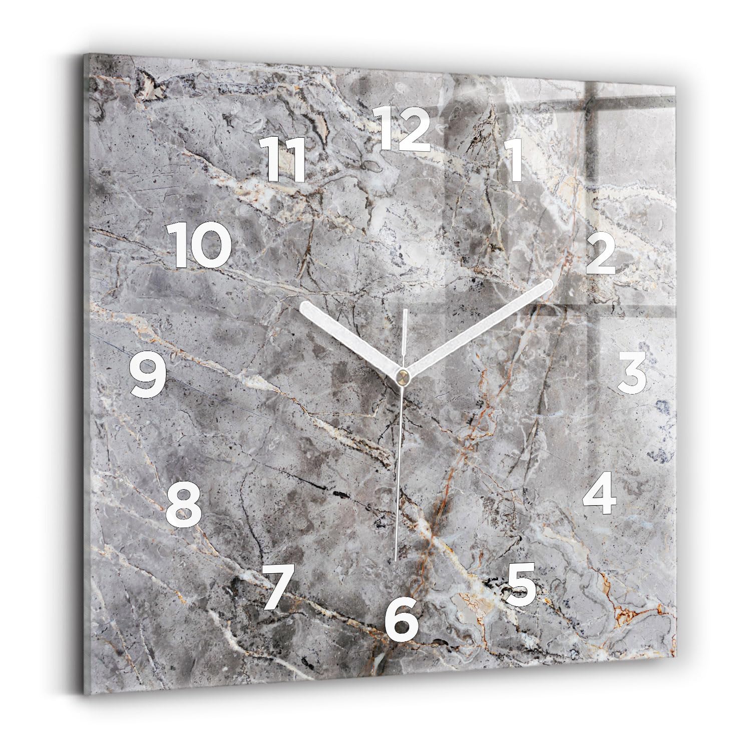 Horloge murale grise silencieuse idéale pour chambre et bureau calme