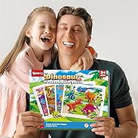 Vista 7 de SYNARRY - Rompecabezas grandes de madera de dinosaurio para niños pequeños de 3-5 años, rompecabezas de madera de dinosaurio para niños de 4-6 años