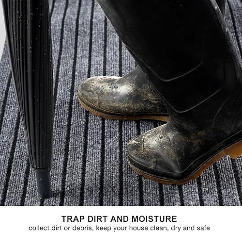 Miniatura 4 de BESTVUE Alfombras de pasillo de 2 x 6 pies con parte trasera de goma, alfombra antideslizante para interiores y exteriores, alfombra de pasillo de