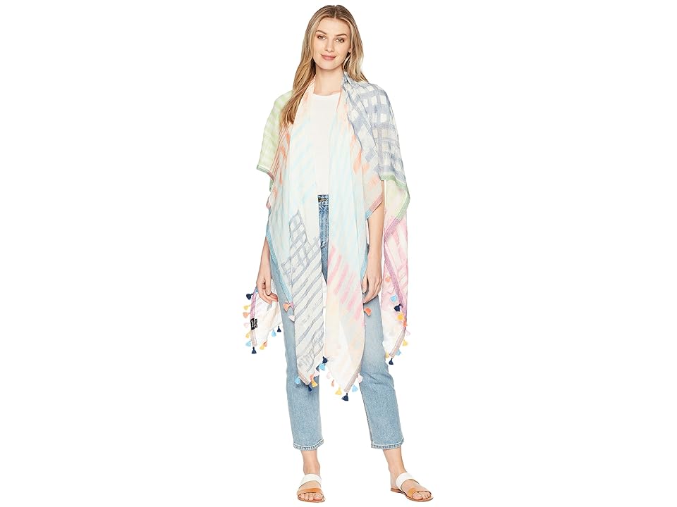 

Tolani Topper Kimono (Blocks) Women's Clothing, Blue